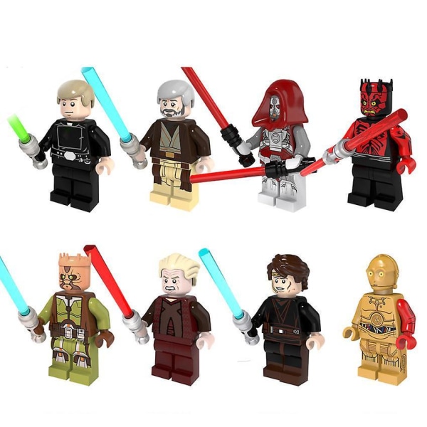 8cps Star Wars Minifigures Jedi Sith Warriors Assemble Building Blocks Toys Gifts Birthday Gifts