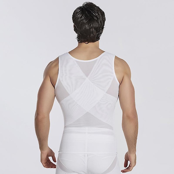 Miesten vyötärötrimmeri Vyökääre Treenaus Hot Swear -paita Korsetti Vartalon muotoilija White M