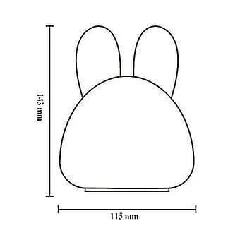 Expression Rabbit Animal Gift Cute Les Nightlight With Silicone Best Kids Gift