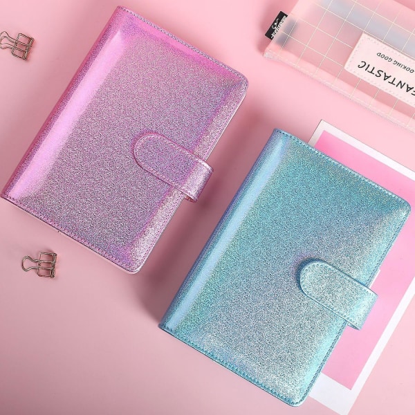 A5 Binder With Stars And Dots - Silver (no Inside)
