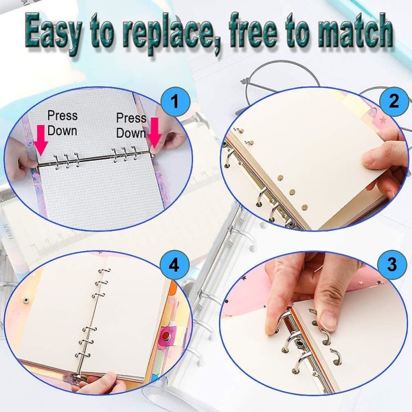 2 Pcs A5 Clear Soft Pvc Notebook Cover, Refillable Paper Pvc Binder, Loose Leaf