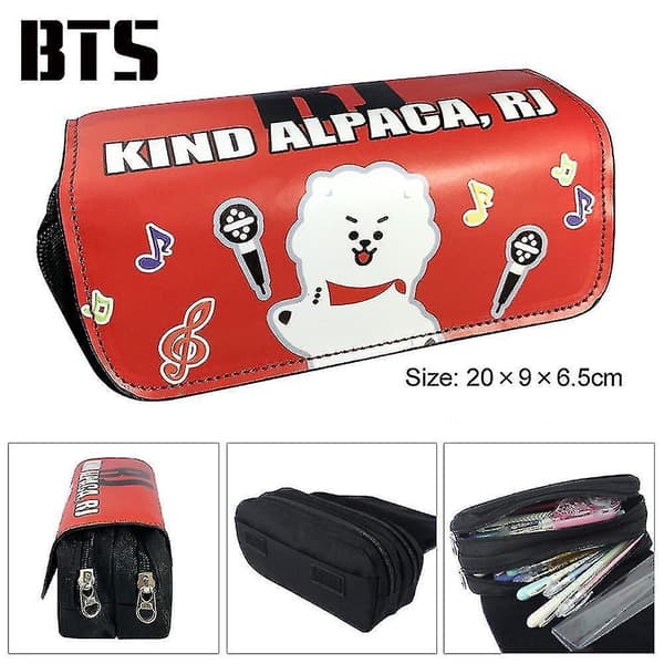 Bts Children Double-layer Pencil Case Large Capacity color-11