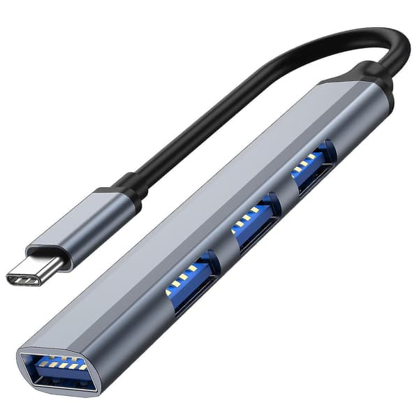 Docking Station 4 Ports High Speed Portable Usb 2.0/3.0 5gbps Usb Hub Splitter Expander For Computer Silver USB
