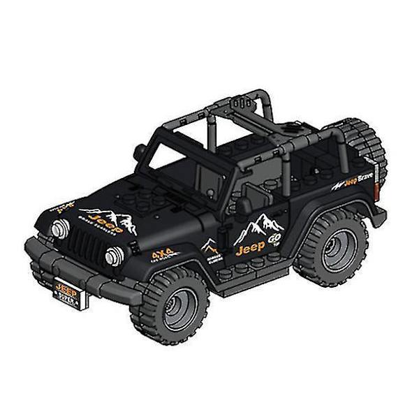 Military Building Blocks Series Black Special Police And Off-road Vehicle Set Assembled Minifigure Toy