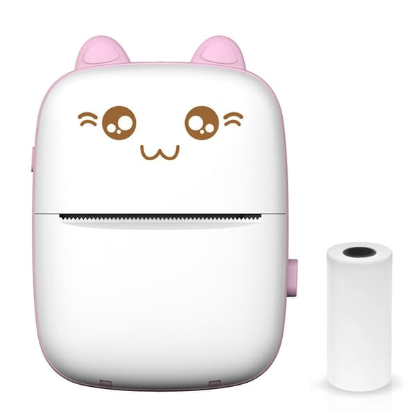 Mini taskuterminen tulostin langaton Bluetooth-valokuvatulostin White Pink