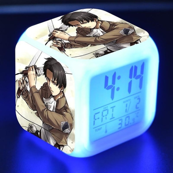 Attack On Titan Animation Peripheral Colorful Color Change Gift Creative Alarm Clock Child Alarm Clock Gift-a10