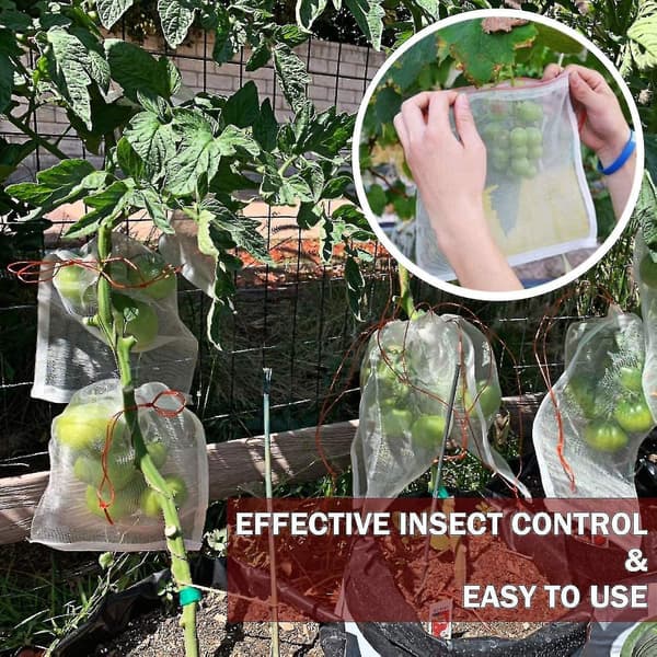50 Pcs Fruit Protective Bag Fishnet Nylon Nets For Garden Grape Protective Bag 30 X 20 Cm For Plant Protection Avoid Insects Birds Garden Tools