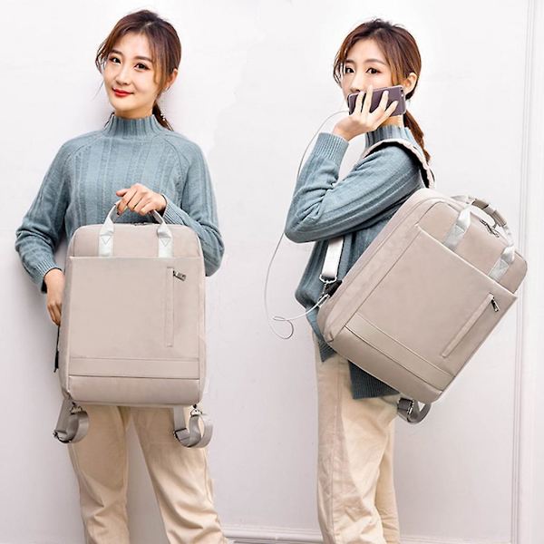 Durable Laptop Backpack Portable College Anti-theft School Computer Storage Bag Dark gray