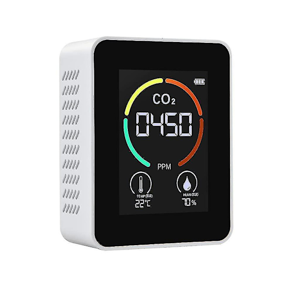 Air Detector Pm2.5 Pm10 Co2 Formaldehyde Temperature Detector Multifunctional Black