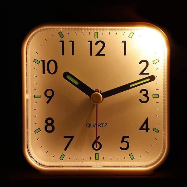 Battery Alarm Clock Bedside Non Ticking Silent Desk Clock