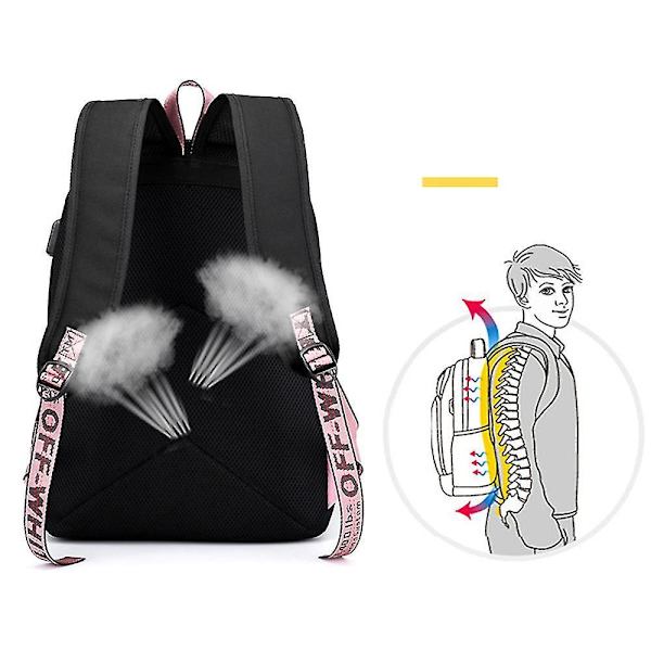 Bts Backpack Cute Usb Charging School Bag Style2