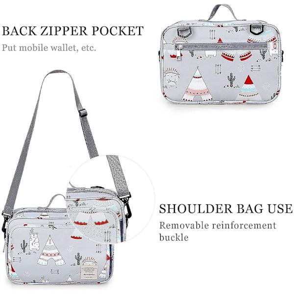 Pram Buggy Bag Organiser & Stroller Organiser,large Stroller Storage With Deep Cup Holder(light Grey)
