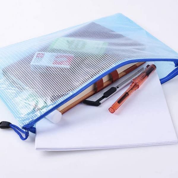 Plastic Wallets A4, 15pcs A4 Document Folder File Zipper Bags Plastic Pockets