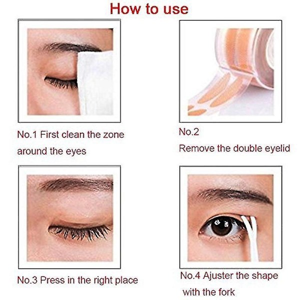 600pcs Roll Seamless Double Eyelid Stickers Natural Invisible Double Eyelid
