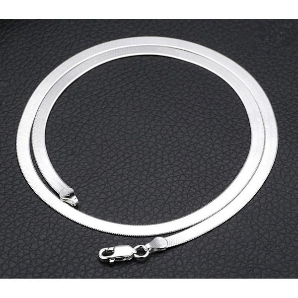 925 Hopeakaulakoru 4mm Käärmeketju Miehille & Naisille Pariskunta Sterling Hopea Korut Teräketju Ruikalucky