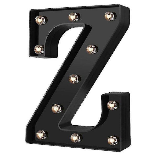 Newly Design Led Letters Lights 26 Alphabet Black Decorative Marquee Lamps For Wedding Party Z