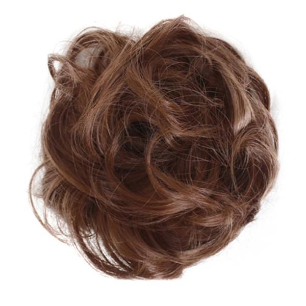 Easy To Wear Stylish Hair Scrunchies Naturally Messy Curly Bun Hair Extension 18
