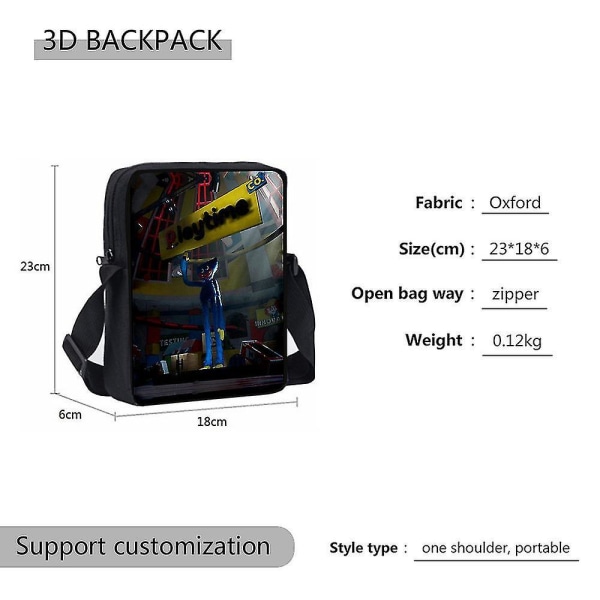Poppy Playtime Ryggsekk & Matboks 3 stk. Barnes Skolesekk Student Ryggsekk, Matpose, Penal | Gamer Merchandise Only Backpack