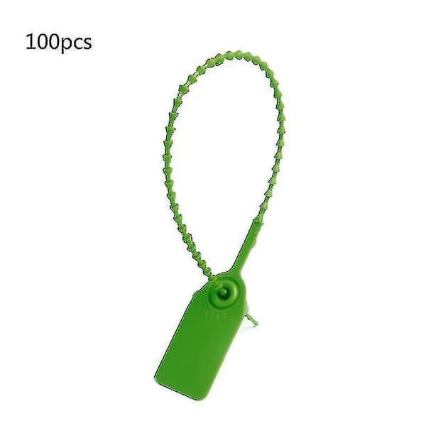100pcs Disposable Plastic Pull-tite Security Seals Signage Numbered Self Locks N58a yellow