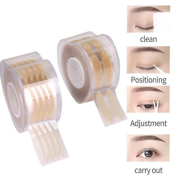 600pcs Roll Seamless Double Eyelid Stickers Natural Invisible Double Eyelid