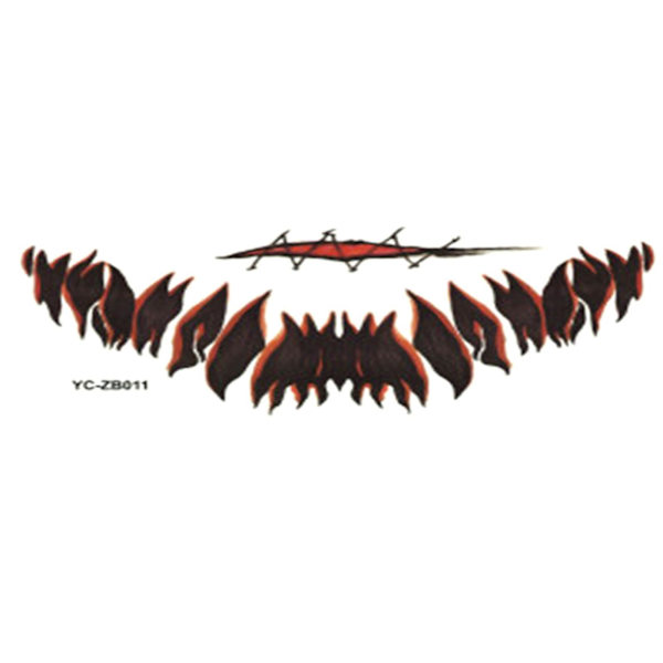 Halloween Mouth Tattoo Stickers Horror Lip Diy Decoration K
