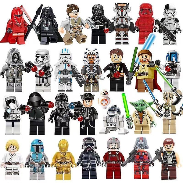 Star Wars Serie Samlet Byggeklods Minifigur Luke Darth Vader Jedi Master Sæt Legetøj 29 stk