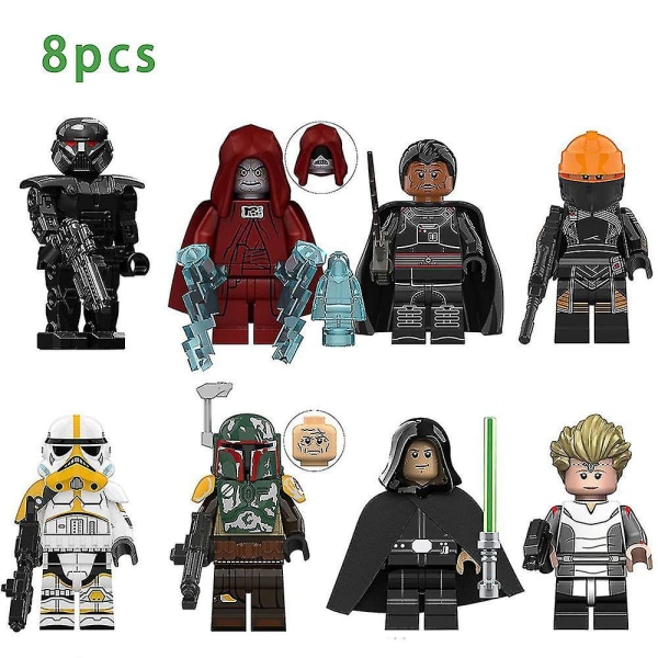 8 Pcs Star Wars Dark Stormtrooper Figures Assembled Minifigures Building Blocks Kids Gift