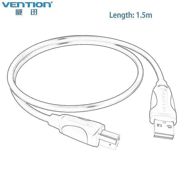 Vention A16 Male To Male Usb2.0 Square Port Sync Data Cable Compatible Printer