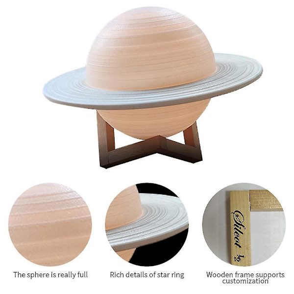 16 Colors 3d Saturn Led Atmosphere Lights Usb Remote Night Light Touch Sensor Lamp With Stand