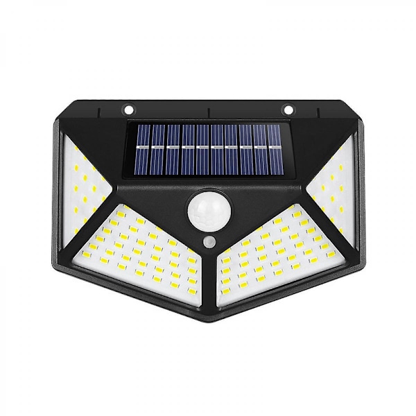 Solar Lights Outdoor, 100led/3 Modes 270 Lighting Angle Motion Sensor Security Lights, Ip65 Waterproof Wall Lights, Bright For Backyard Garden Pa 4PC