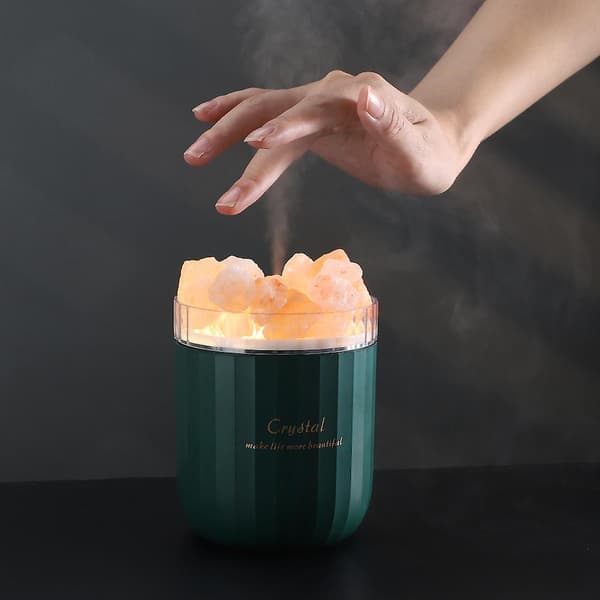 Aromatic Fragrance Diffuser Air Humidifier Crystal Salt Stone And Esse White
