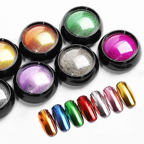 Dippepulver Krom Spejl Glitter - Pigment til Negle 3