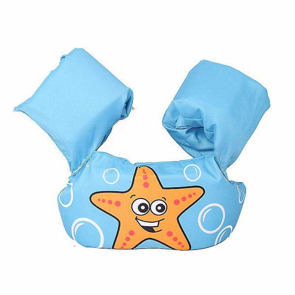 Svømmevest til småbørn, svømmehjælp til småbørn, piger og drenge, børnesvømmeveste Sky Blue Starfish
