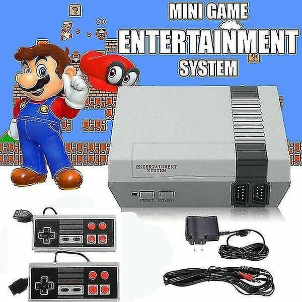 Game Console 620 Built-in Mini Classic Nes Games W/ 2 Controllers Retro Kid Gift EU Plug