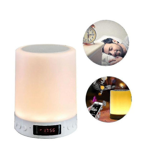 Creative Bluetooth Speaker Bedside Night Light Alarm Clock Portable Desktop Night Light