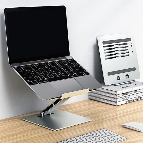Ergonomisk Laptopstativ i Aluminium med Varmeventilasjon for 100% av Laptoper Silver