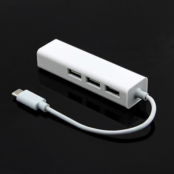 Fong Usb3.1 Type-c Usb-c To Rj45 Ethernet Lan Adapter With Usb Hub For Notebook