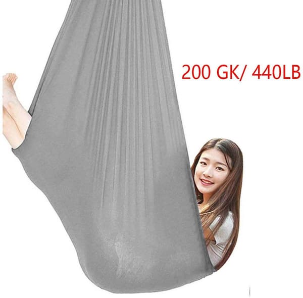 Sensorisk huske for innendørs terapi, kompatibel med voksne, barn og tenåringer Gray 150*280CM-59*110