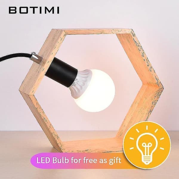 Kreativ Bordlampe Sengelampe i Træ