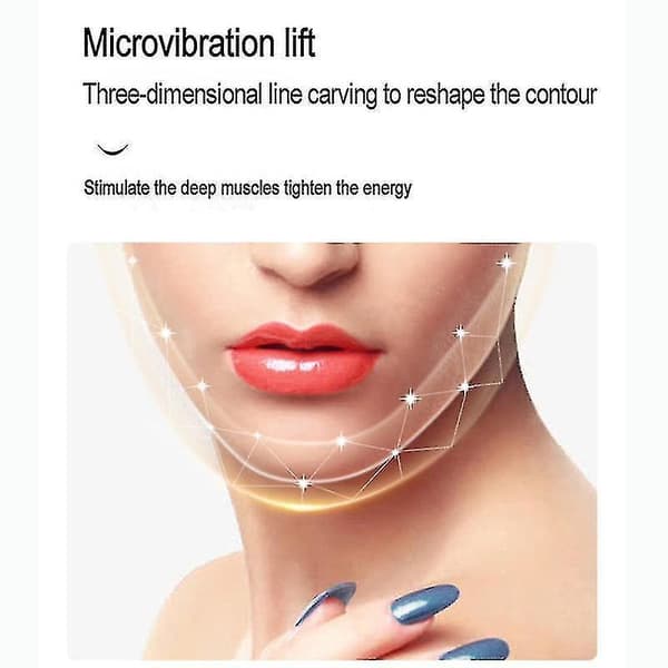 Facial Lifting Device Led Photon Therapy Face Slimming Massager V-shaped Machine Pink