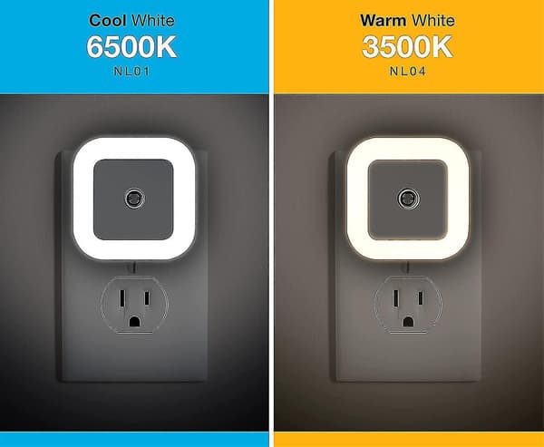 LED Nattlys, Plug-in 6 Pakning Smart Sensor, Nattlamper Egnet For Soverom