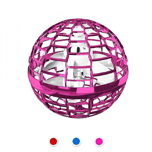 Flynova Pro Flying Ball Toy 360 Hand-controlled Flying Ball Toy Built-in Rgb Light Red 81*26.5*205mm
