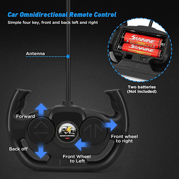 Kids Remote Control Car 1/16 Scale Remote Control Racing Car With Led Light High Speed Rechargeable Leisure Toy Car Remote Control Car Gift 3 4 5 6 7