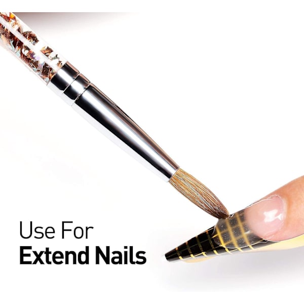 Akryl Neglebørste Til Akryl Pulver Manicure Pedicure 1 stk 8