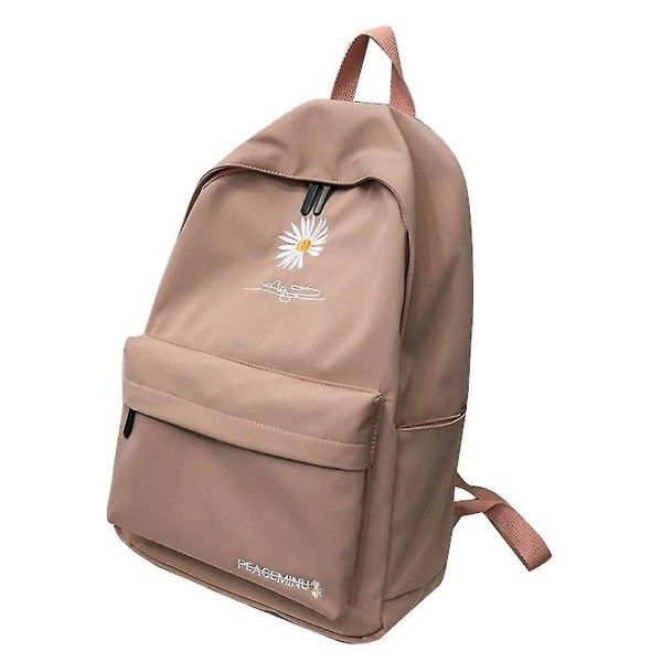 Ryggsekk Stor Kapasitet Ensfarget Jente Skolesekker For Tenåringer Skoleveske Nylon Daisy Trykk Veske pink
