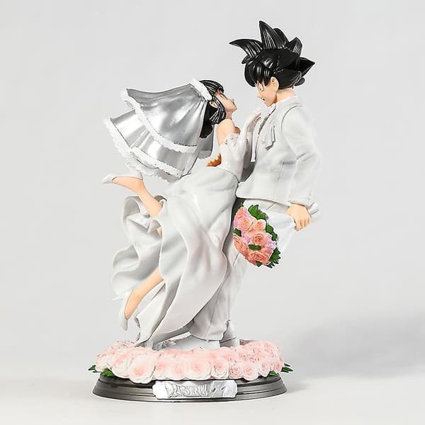 Dragon Ball Z Son Goku &amp; Chichi Bryllupsversion PVC Figur Legetøj Samling Model Statue 31cm no box