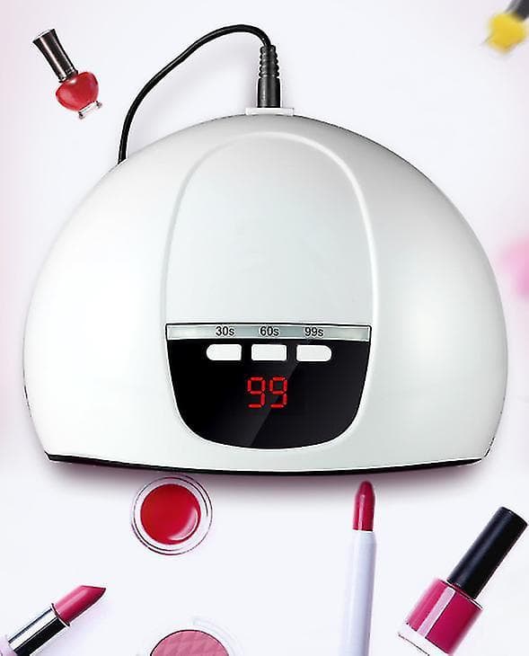 54w Nail Phototherapy Machine Uv Led Lamp Dual Light Source Induction Nail Lamp White