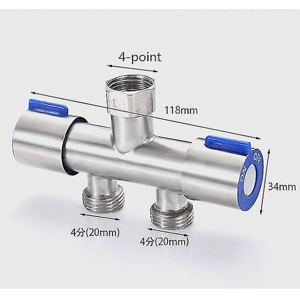 4-Punkts Kran Treveis Deflektor 1-i-2 Adapter Dobbelthode