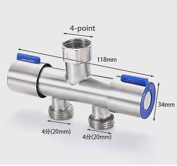 4-punkts vandhane trevejs deflektor 1-i-2 adapter dobbelt hoved