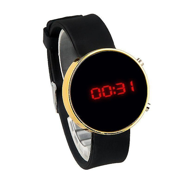 Women Digital Watches Led Display Watch Women Clock Digital Watchwanan) black rose gold